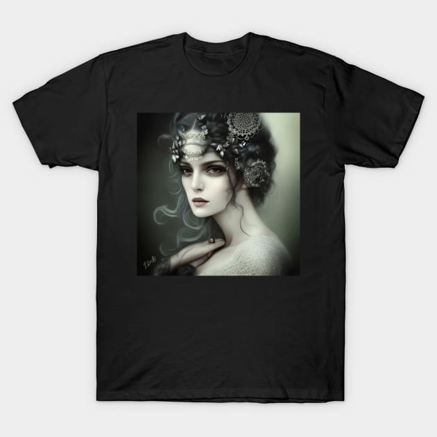 Vintage Lady witch T-Shirt by redwitchart